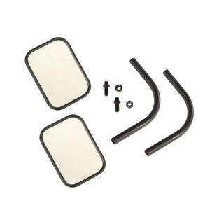 Rugged Ridge Square Trail Mirror Kit (LEFT/RIGHT): Jeep Wrangler JL / Gladiator JT 2018-26 / 20-24 - Black