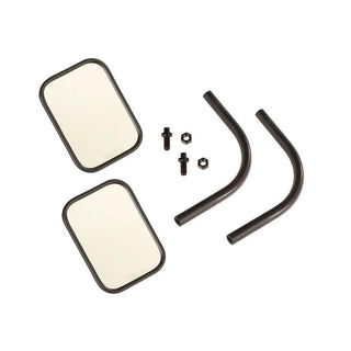 Rugged Ridge Square Trail Mirror Kit (LEFT/RIGHT): Jeep Wrangler JL / Gladiator JT 2018-26 / 20-24 - Black