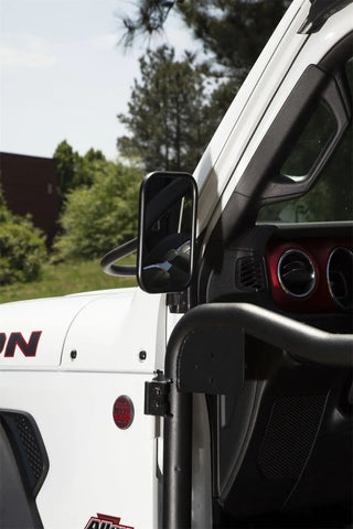Rugged Ridge Square Trail Mirror Kit (LEFT/RIGHT): Jeep Wrangler JL / Gladiator JT 2018-26 / 20-24 - Black