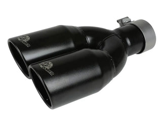 aFe Vulcan Series 2.5" Axle-Back Exhaust System Black Tips (REAR): Jeep Wrangler JK 2007-2018 3.8/3.6L