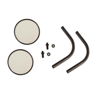 Rugged Ridge Round Trail Mirror Kit (LEFT/RIGHT): Jeep Wrangler JL / Gladiator JT 2018-26 / 20-24 - Black