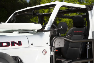 Rugged Ridge Round Trail Mirror Kit (LEFT/RIGHT): Jeep Wrangler JL / Gladiator JT 2018-26 / 20-24 - Black
