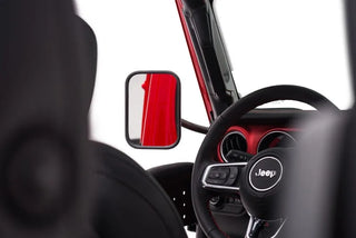 Rugged Ridge Square Trail Mirror (F&R): Jeep Wrangler JL 2018-26 / Gladiator JT 2020-24 - Tough Satin Black