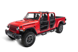 Rugged Ridge Square Trail Mirror (F&R): Jeep Wrangler JL 2018-26 / Gladiator JT 2020-24 - Tough Satin Black
