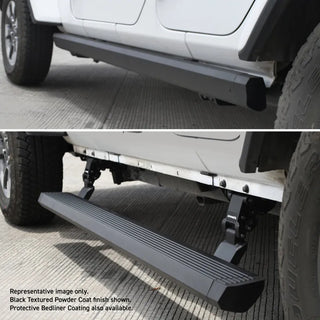 Go Rhino VoltStep Electric Running Board Kit (4DR): Jeep Wrangler (07-18) w/ Bedliner Coating