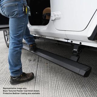 Go Rhino VoltStep Electric Running Board Kit (4DR): Jeep Wrangler (07-18) w/ Bedliner Coating