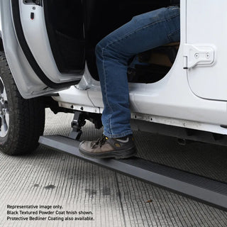 Go Rhino VoltStep Electric Running Board Kit (4DR): Jeep Wrangler (07-18) w/ Bedliner Coating