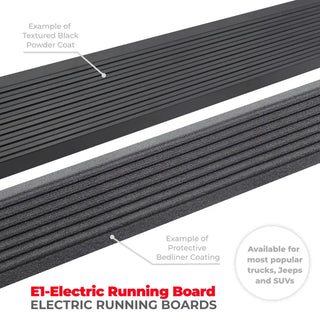 Go Rhino VoltStep Electric Running Board Kit (4DR): Jeep Wrangler (07-18) w/ Bedliner Coating