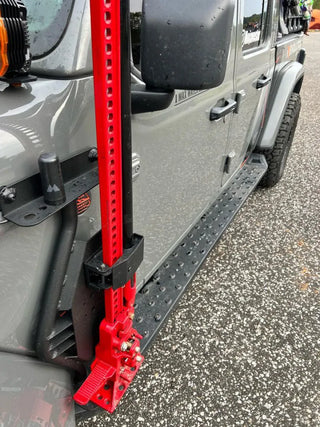 Go Rhino Front Fender Jack Mount (FRONT): Jeep Wrangler / Gladiator (07-26) - Textured Black