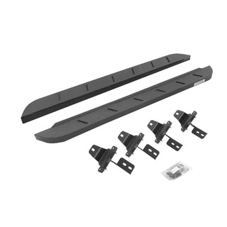 Go Rhino RB10 Slim Line Running Boards Kit w/ Brackets: Jeep Wrangler (2018-2026) - Bedliner Coating