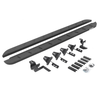 Go Rhino RB10 Slim Line Bedliner Coated Running Boards Kit w/ Brackets (F&R): Jeep Wrangler (07-18)