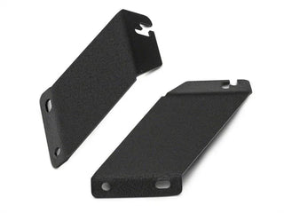 Raxiom HD Powder Coated Steel Light Bar Hood Mount Brackets: Jeep Wrangler (07-18) w/ Black Finish
