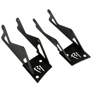 Rigid Industries Dual PRO A-Pillar Mounts (S/S) (F&R): Jeep Wrangler JK 2007-2018