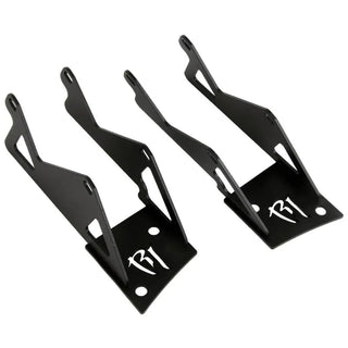 Rigid Industries Dual PRO A-Pillar Mounts (S/S) (F&R): Jeep Wrangler JK 2007-2018