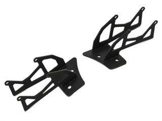 Raxiom Windshield Mounted Dual Light Brackets: Fits Most Jeep Wrangler Models (2007-2018) - Black