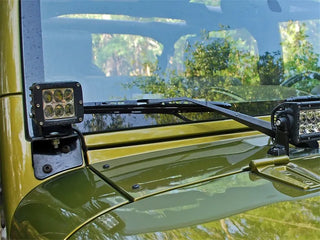 Rigid Industries A-Pillar Light Mounts SS (FRONT): Jeep Wrangler JK 2007-2018