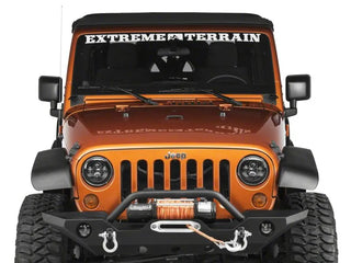 Raxiom Windshield Mounted Light Brackets: Fits Most Jeep Wrangler Models (2007-2018) - Black