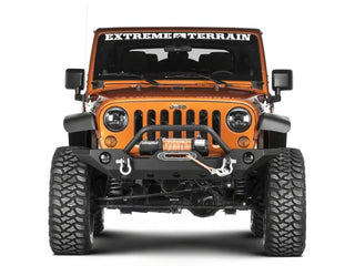 Raxiom Windshield Mounted Light Brackets: Fits Most Jeep Wrangler Models (2007-2018) - Black