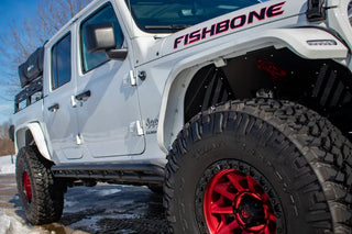 Fishbone Offroad Rocker Guards: Jeep Wrangler / Gladiator (18-26) - Black Textured