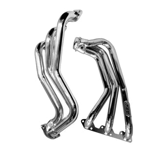 BBK 1.625" Long Tube Exhaust Headers Silver Ceramic (F&R): Jeep Wrangler JK 2007-2011 3.8L