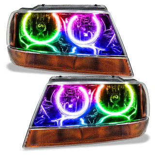 ORACLE Lighting SMD Halo Pre-Assembled Headlights (FRONT): Jeep Grand Cherokee (99-04) - Black
