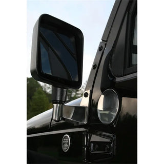 Rugged Ridge Stainless Steel Mirror Relocation Brackets: Fits Most Jeep Wrangler Models (2007-2018)