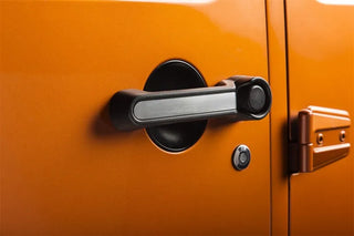 Rugged Ridge Aluminum Door Handle Inserts Kit: Fits Most Jeep Wrangler Models (2007-2018)
