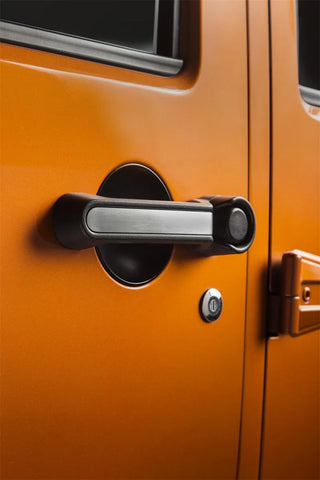 Rugged Ridge Aluminum Door Handle Inserts Kit: Fits Most Jeep Wrangler Models (2007-2018)