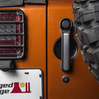 Rugged Ridge Aluminum Door Handle Inserts Kit: Fits Most Jeep Wrangler Models (2007-2018)
