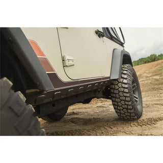 Rugged Ridge Body Armor Rocker Guard Kit 2-Door (REAR): Fits Most Jeep Wrangler Models (2007-2018)
