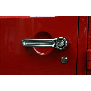 Rugged Ridge Chrome Door Handle Cover Kit: Fits Most Jeep Wrangler Models (2007-2018)