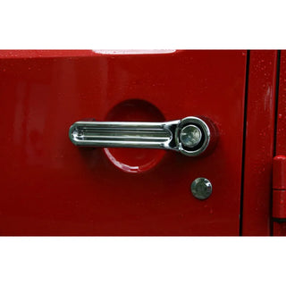 Rugged Ridge Chrome Door Handle Cover Kit: Fits Most Jeep Wrangler Models (2007-2018)