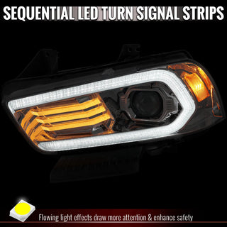 Spec D OE Halogen Projector Headlight (Chrome Housing Clear Lens): Dodge Charger 2011 - 2014 (Models Only)