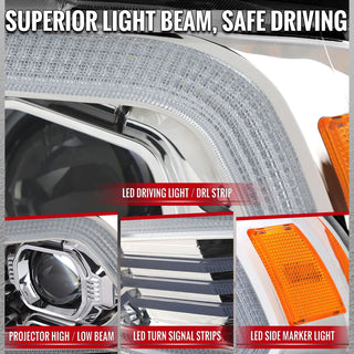 Spec D OE HID Projector Headlight (Chrome Housing Clear Lens): Dodge Charger 2011 - 2014 (Models Only)