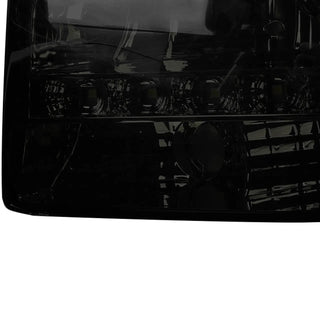 Spec D Crystal Headlights w/ LED's (Smoke): Dodge Dakota & Durango 1997 - 2004