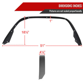 Spec D Flat Rear Fender Flares (2pc): Jeep Gladiator 2020 - 2025