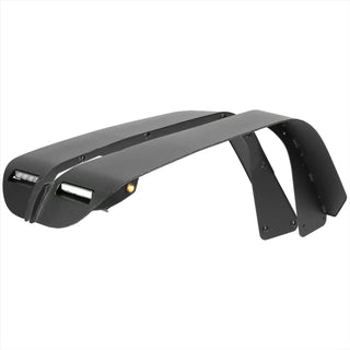 Spec D Flat Front Fender Flares w/ Switchback LED's (2pc): Jeep Gladiator 2020 - 2025