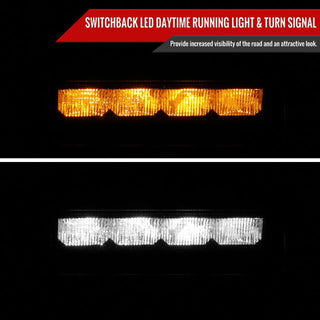 Spec D Flat Front Fender Flares w/ Switchback LED's (2pc): Jeep Gladiator 2020 - 2025