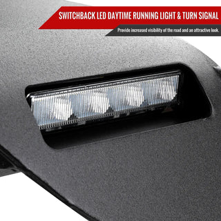 Spec D Flat Front Fender Flares w/ Switchback LED's (2pc): Jeep Gladiator 2020 - 2025