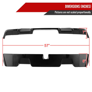 Spec D Rear Cab Spoiler (Matte Black, 3pc): Ram 1500 2019 - 2024