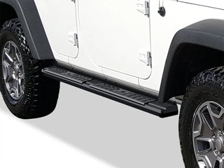 APS S Series Running Boards (Black, Pair): Jeep Wrangler JK 4-Door 2007 - 2018