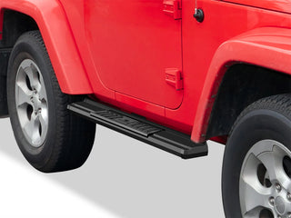 APS S Series Running Boards (Black, Pair): Jeep Wrangler JK 2-Door 2007 - 2018