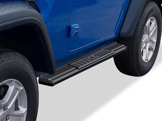 APS S Series Running Boards (Black, Pair): Jeep Wrangler JL 2-Door 2018 - 2025