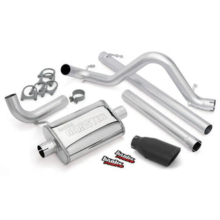 Banks Monster Exhaust System 2.5in Tip (REAR): Jeep Wrangler JK 2007-2011 3.8L - Black
