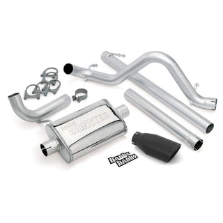 Banks Monster Exhaust System 2.5in Tip (REAR): Jeep Wrangler JK 2007-2011 3.8L - Black