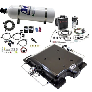 Nitrous Express Billet Supercharger Lid Nitrous & Water Methanol (F&R): 15-23 Demon / Challenger / Charger 6.2L HEMI