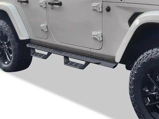 APS Side Armor RS Nerf Bars (Pair): Jeep Wrangler JL 4-Door 2018 - 2025