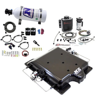 Nitrous Express Billet Supercharger Lid Water Methanol & Nitrous Kit 5lb Bottle (FRONT): Fits Dodge 2015-2023 Hellcat 6.2L HEMI