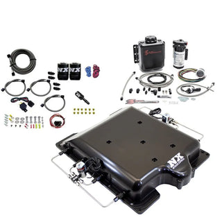 Nitrous Express Billet Supercharger Lid Water Methanol & Nitrous Kit (FRONT): Fits Dodge 2015-2023 Hellcat 6.2L HEMI