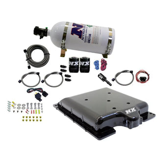Nitrous Express Billet Supercharger Lid Nitrous Kit 100-300hp 10lb Bottle (FRONT): Fits Dodge 2015-2023 6.2L HEMI